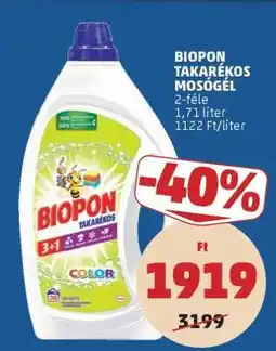 PENNY Biopon Takarékos Mosógél ajánlat