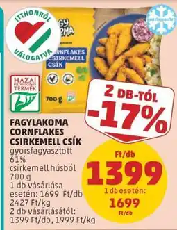 PENNY Fagylakoma Cornflakes Csirkemell Csík ajánlat