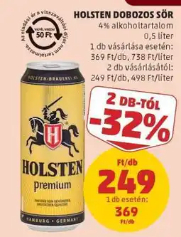 PENNY Holsten Dobozos Sör ajánlat