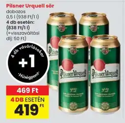 Spar Pilsner Urquell sör ajánlat