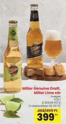 Spar Miller Genuine Draft, Miller Lime sör ajánlat