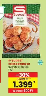 Spar S-BUDGET sajtos pogácsa ajánlat