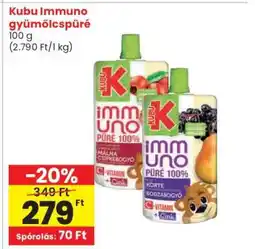 Spar Kubu Immuno gyümölcspüré ajánlat