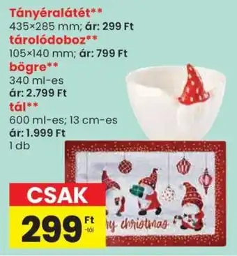 Spar tányéralátét ajánlat