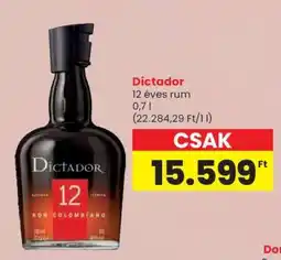 Spar Dictador 12 Éves Rum ajánlat