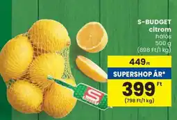 Spar S-BUDGET citrom hálós ajánlat