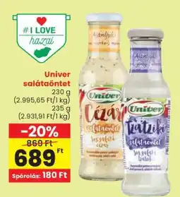 Spar UNIVER SALÁTAÖNTET ajánlat