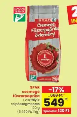 Spar SPAR csemege fűszerpaprika ajánlat