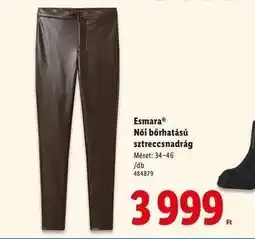 Lidl Esmara Női bőrhatású sztreccsnadrág ajánlat