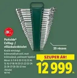 Lidl PARKSIDE Csillag- / villáskulcskészlet ajánlat