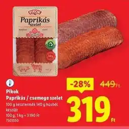 Lidl Pikok Paprikás / csemege szelet ajánlat