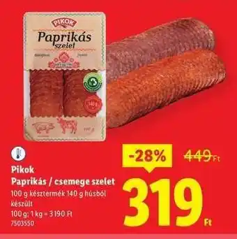 Pikok Paprikás / csemege szelet