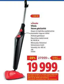 Lidl Vileda Steam gőztisztító ajánlat