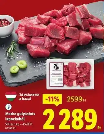 Marha gulyáshús lapockából