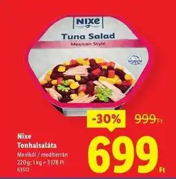 Lidl NIXE Tonhalsaláta ajánlat