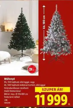Lidl Műfenyő ajánlat