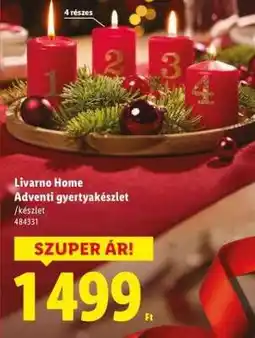 Lidl Livarno Home Adventi gyertyakészlet ajánlat