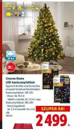 Lidl LIVARNO home LED-karácsonyfa-füzér ajánlat