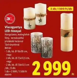 Lidl Viaszgyertya LED-fénnyel ajánlat