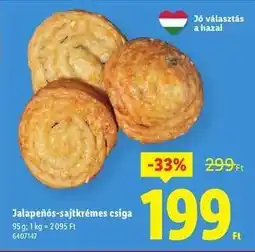 Lidl Jalapeños-sajtkrémes csiga ajánlat