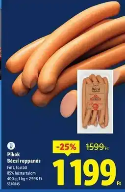 Lidl PIKOK Bécsi roppanós ajánlat