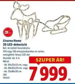 Lidl Livarno Home 3D LED-dekoráció ajánlat