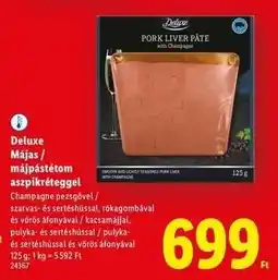 Lidl DELUXE Májas / májpástétom aszpikréteggel ajánlat