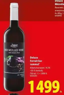 Lidl Deluxe Forralt bor rummal ajánlat