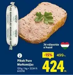 Lidl PIKOK PURE Marhamájas ajánlat