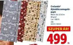Lidl CRELANDO Ajándékcsomagoló-papír ajánlat
