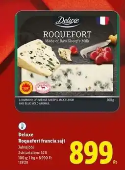Lidl Deluxe Roquefort francia sajt ajánlat