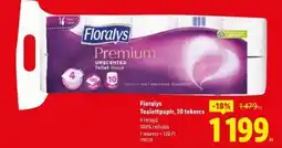 Lidl FLORALYS Toalettpapír, 10 tekercs ajánlat