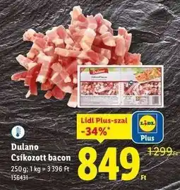 Lidl DULANO Csíkozott bacon ajánlat