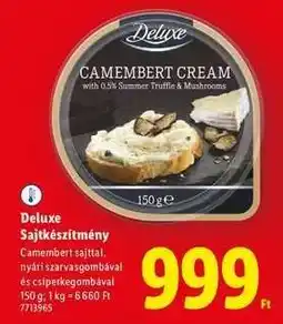 Lidl DELUXE Sajtkészítmény ajánlat