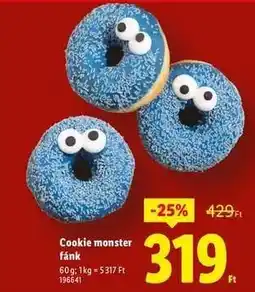 Lidl Cookie monster fánk ajánlat