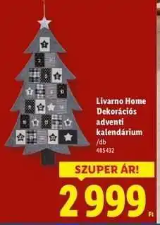 Lidl Livarno Home Dekorációs adventi kalendárium ajánlat