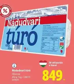 Lidl Nádudvari túró ajánlat