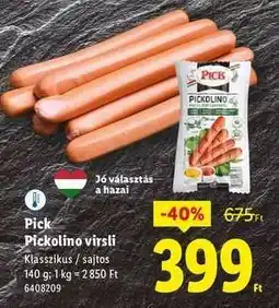 Lidl PICK Pickolino virsli ajánlat
