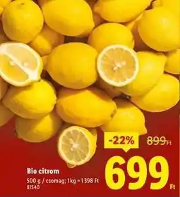 Lidl Bio citrom ajánlat