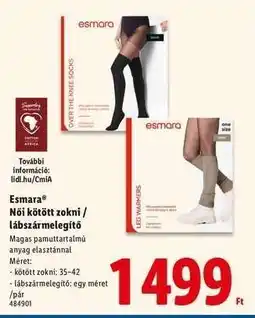 Lidl Esmara Női kötött zokni / lábszármelegítő ajánlat
