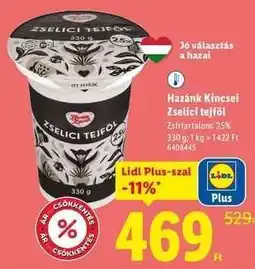 Lidl HAZÁNK KINCSEI Zselici tejföl ajánlat