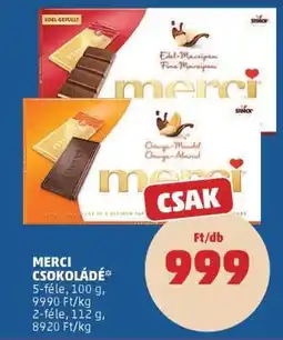 PENNY MERCI Csokoládé ajánlat