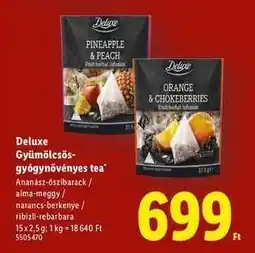 Lidl Deluxe Gyümölcsös-gyógynövényes tea ajánlat