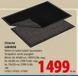 Lidl Livarno Lábtörlő ajánlat