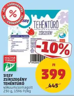 PENNY Sissy Zsírszegény Tehéntúró ajánlat