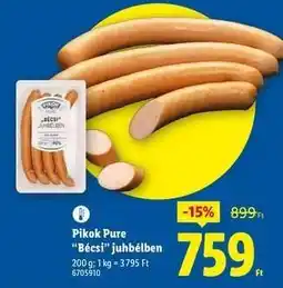 Lidl PIKOK PURE 'Bécsi'' juhbélben ajánlat