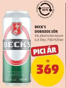 PENNY BECK'S DOBOZOS SÖR ajánlat