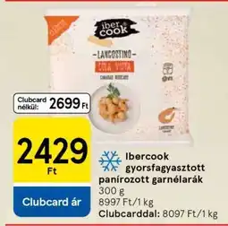 Tesco Ibercook gyorsfagyasztott panírozott garnélarák ajánlat
