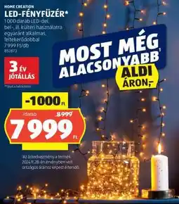 ALDI HOME CREATION LED-FÉNYFŰZÉR ajánlat