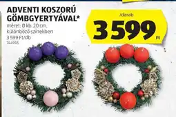 ALDI Adventi koszorú gömbgyertyával ajánlat